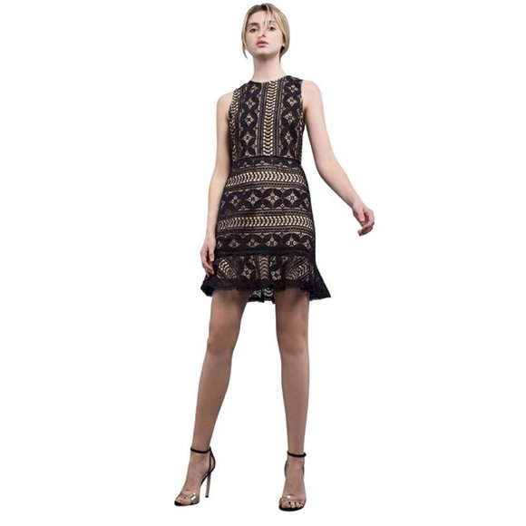 J.O.A. Los Angeles black lace dress - Picture 1 of 5